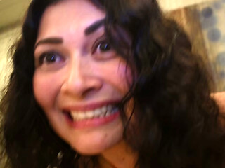 Latina hot wife cant get enough of step-sons friend
