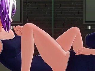 Two Lesbian Students in Swimming Suits Rub Their Pussies