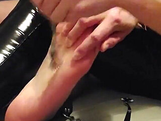 Hard Foot Domination with Footjob, Orgasm and Post Orgasm Play