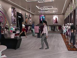 Kink Maker 6: Cliair's Change Room Dildo Ride Orgasm