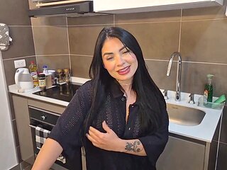 Biggest cock, cum swallowing, saber