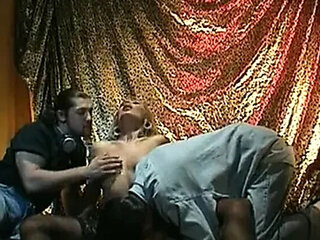 Deborah Valentine Takes Two Big Cocks in Her Blonde Ass - Double Penetration & Huge Tits