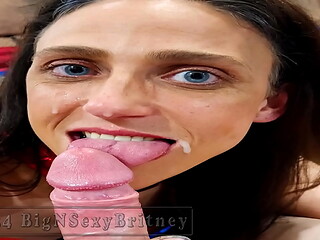 Big N Sexy Britney - The Southern Belle Blowjob Queen - Cumshot and Facial Slideshow