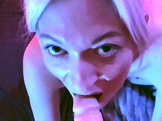 Watching Me Suck a Dildo in the Strap-on