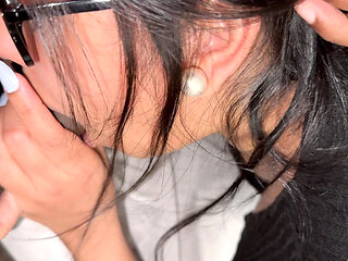 Step Sister Hardcore Fuck with Huge Cumshot on Asian Teen's Big Ass