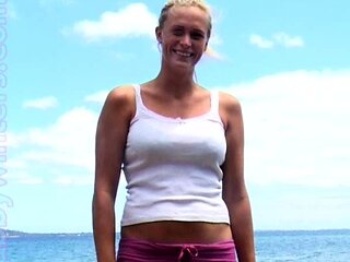 Amateur travesty outdoor solo