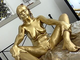 Messy Teen Amateur in Homemade ASMR Sensual Play