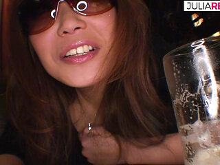 First pee and then the way is free for the hard fuck