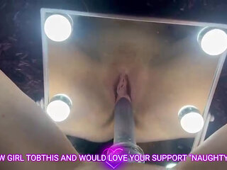 NAUGHTY VIXEN Watch me fuck myself in the mirror