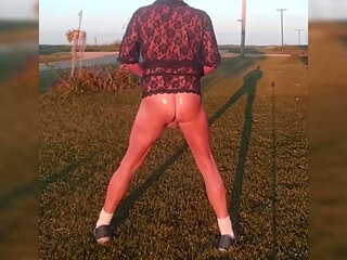 My ass naked in Public