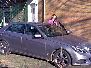 Big round ass brunette fucked hard in the bathroom