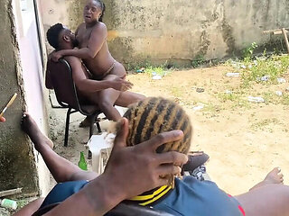 Friends Orgy Party - Amateur Gangbang with Big Ass Ebony Blowjob