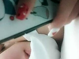 Amateur asian teen licks ass and sucks cock