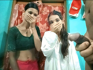 Indian Boyfriend Sharing Sex with 18yrs Cute Girl Modern Girl Fucking in Home, Indian Most Demanding Threesome Sex Video Stepsis