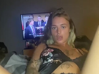 Tattooed teen slut toy sinks in deeper her moans get sweeter