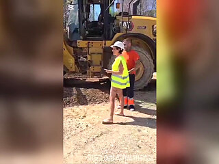 The Inspector of works comes asking for papers and we give her cock