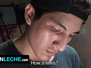 Latin Leche - Straight Latino Sucks The Uncut Dick Of A Stranger And Takes It Bareback From Behind