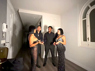latinas son follada despu&eacute_s de la fiesta por dos seguridad negros