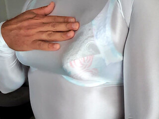 White Seethrough Top and Vintage Pointy Bra
