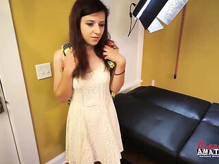 Petite Redhead Teen Katie Walls Gagging On Hard Cock For A Deep Throat Cum Swallow