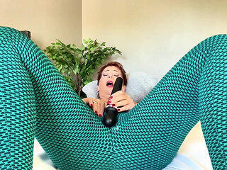 Stuffing Leggings up My MILF Pussy