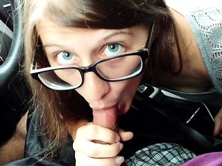 Wet and messy amateur blowjob and handjob