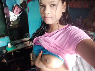 Homemade 6 Pink top desi girl.