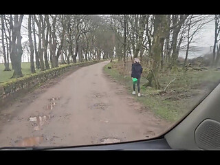 Cock It or Walk It... Foxy Mature Woman Runs Out of Fuel, She Has No Intention of Walking It.
