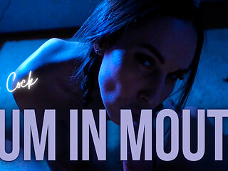 Brunette Sucks Huge Cock and Cum Swallow with Pleasure - Lilu Moon