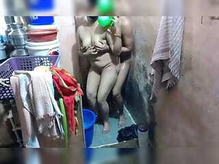 Husband and Wife Bathroom Fuck - Hardcore Indian Homemade Sex