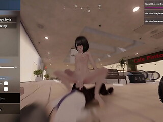 Secret Flasher Manaka - Free Run [Shopping Mall - With surprise]