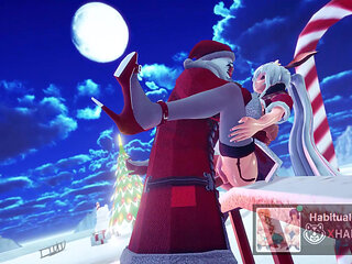 MMD R18 Christmas  SEX Luke want to gangbang public ahegao 3d hentai fap hero ntr cheating wife big dick