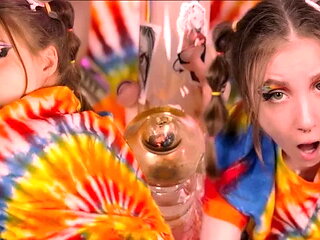 Rainbow Beauty Smoked Some Weed and Decided to Smoke My Dick after 4k