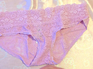 Small teen lace panty cumshot