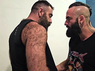 Master's Cock Fucks Juicy Hairy Hole. Bearded Master Fucks Robhairy