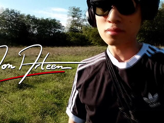 Jon Arteen pulls out his beautiful penis and urinates outdoors. Gay porn with an Asian twink.