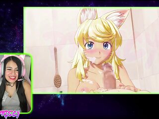 Furry animated sex game featuring wolf girl Priscy_Uwu gets hot and heavy