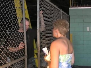 Blonde Tracy with big tits seduces her man in high heels