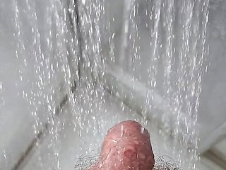 Peed in the shower and then washed my cock with soap.