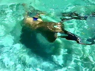 Silver Speedo Fins Underwater Swimming