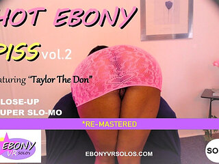 Hot Ebony Piss Vol. 2 - Huge Tits Ebony Play & Shower