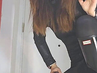 Bootslut Punishment and Squirting All Over Boots