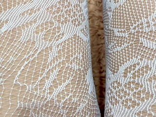 Rubbing my slim legs in hot stocking and heels