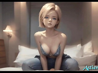 Cute Busty Young AI Blonde Loves Riding On A Cock