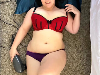 Quick and Sneaky Orgasms - Powerful Massager - Denim Jeans, Bra, and Panties