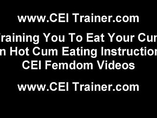 Pour a hot load of cum down your own throat CEI