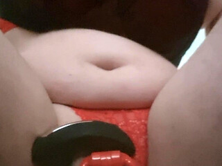 Sissy Sandra-Kim has sissygasm through dildo and vibrator