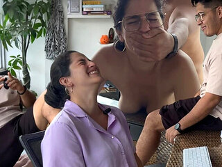 Office Sex with Secretary Wife Roxxan - Big Ass Latina MILF Creampie POV