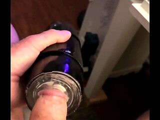 Masturbating with my new male masturbator