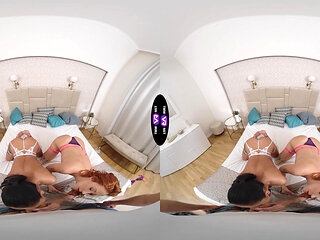 Horny Girlfriends Surprise Their Man With Threesome Sex - TmwVRnet